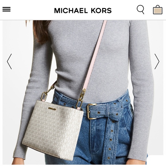 NWT MICHAEL KORS Trisha logo crossbody bag in pink - Picture 3 of 16